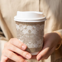 国素朴ヴィンテージベージュブルラップとホワイトレース