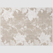 国素朴ヴィンテージベージュブルラップとホワイトレース 薄葉紙 (正面)