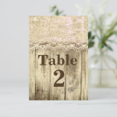 国素朴ヴィンテージレーステーブル番号カード 招待状 (スタンド正面)