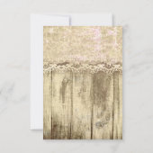 国素朴ヴィンテージレーステーブル番号カード 招待状 (裏面)