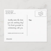 国素朴ヴィンテージ保存日付 案内ポストカード (裏面)