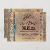 国素朴ヴィンテージ日付はがきを保存 案内ポストカード (正面/裏面)