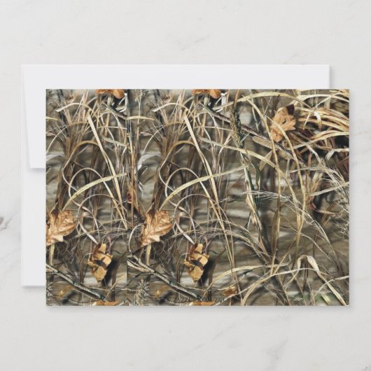 国素朴ヴィンテージ迷彩柄ベビーシャワー招待状 招待状 (裏面)