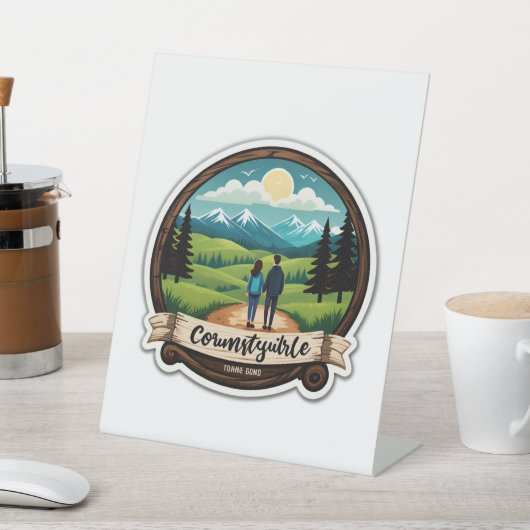 国素朴側チャーム結婚式招待状 | ウッド 台座サイン (インサイチュ)