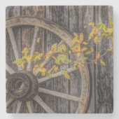 国素朴側ワゴンホイール ストーンコースター (正面)