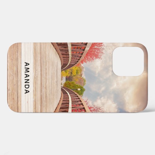 国素朴内の木製の橋ケースメイトiPho Case-Mate iPhoneケース (裏面 (横))