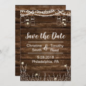 国素朴内結婚式の日付カードを保存 セーブザデート (正面/裏面)