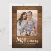 国素朴写真スタイリッシュウッドプランクプリント シーズンカード (正面)