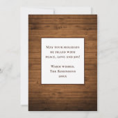 国素朴写真スタイリッシュウッドプランクプリント シーズンカード (裏面)