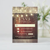 国素朴列ライト結婚式RSVPカード 出欠カード (スタンド正面)