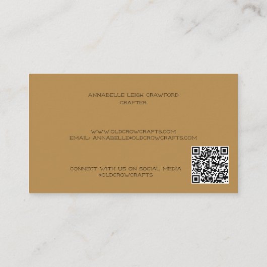 国素朴初期のの初期の人形 名刺 (裏面)