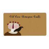 国素朴初期の初期の産カラス ラベル (正面)