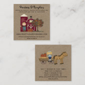 国素朴初期の秋名刺 スクエア名刺 (正面/裏面)