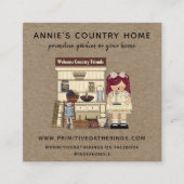 国素朴初期の筏 スクエア名刺 (正面)