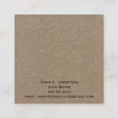 国素朴初期の農産物置物店 スクエア名刺 (裏面)