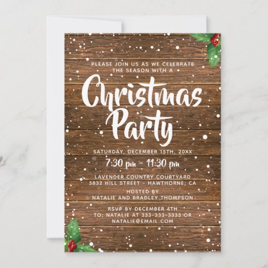 国素朴商社クリスマスパーティー 招待状 (正面)