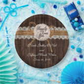 国素朴夫婦の写真のディナ結婚ー ペーパープレート (パーティー)