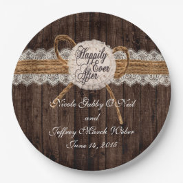 国素朴夫婦の写真のディナ結婚ー ペーパープレート