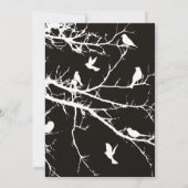 国素朴婚式の鳥メイスンジャールシャルボード 招待状 (裏面)