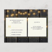 国素朴婚式ひまわり木RSVP インビテーションポストカード (裏面)