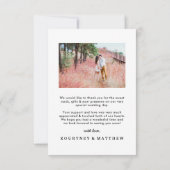 国素朴婚式 |光源の文字列 サンキューカード (裏面)