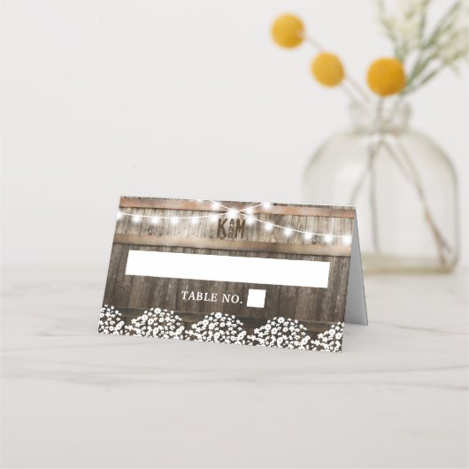 国素朴婚式 | 灯列結婚 プレイスカード (正面)