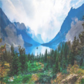 国素朴山の自然シーン写真 シール (正面)