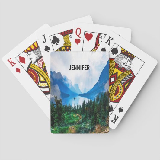 国素朴山の自然シーン写真 トランプ (裏面)