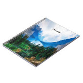 国素朴山の自然シーン写真 ノートブック (左側)