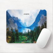 国素朴山の自然シーン写真 マウスパッド (マウス)