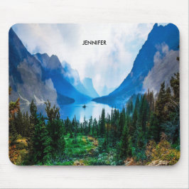 国素朴山の自然シーン写真 マウスパッド