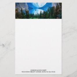 国素朴山の自然シーン写真 便箋