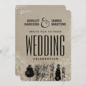 国素朴式結婚式招待状 招待状 (正面/裏面)