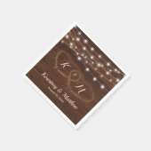 国素朴彫り木材ハート結婚ズ スタンダードカクテルナプキン (角)