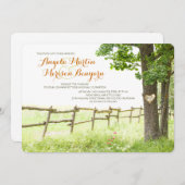 国素朴愛ツリー結婚式招待状 招待状 (正面/裏面)