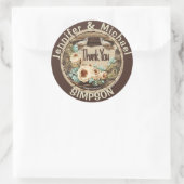 国素朴感謝のラウンドクラシックステッカー ラウンドシール (バッグ)