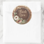 国素朴感謝のラウンドクラシックステッカー ラウンドシール (バッグ)