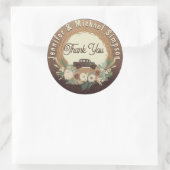 国素朴感謝のラウンドクラシックステッカー ラウンドシール (バッグ)