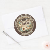 国素朴感謝のラウンドクラシックステッカー ラウンドシール (封筒)