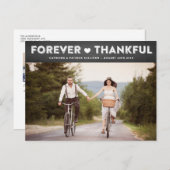 国素朴感謝結婚ポストカード ポストカード (正面/裏面)