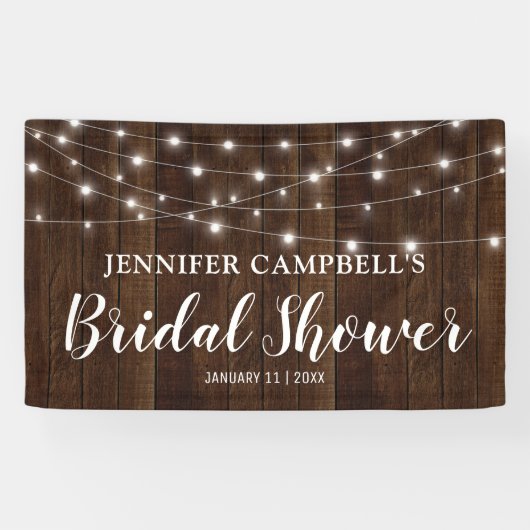 国素朴文字列ライトウッドブライダルシャワー 横断幕 (横)