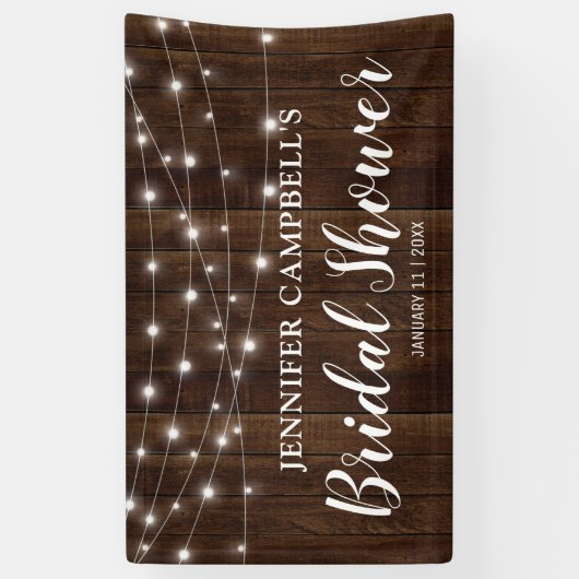 国素朴文字列ライトウッドブライダルシャワー 横断幕 (縦)