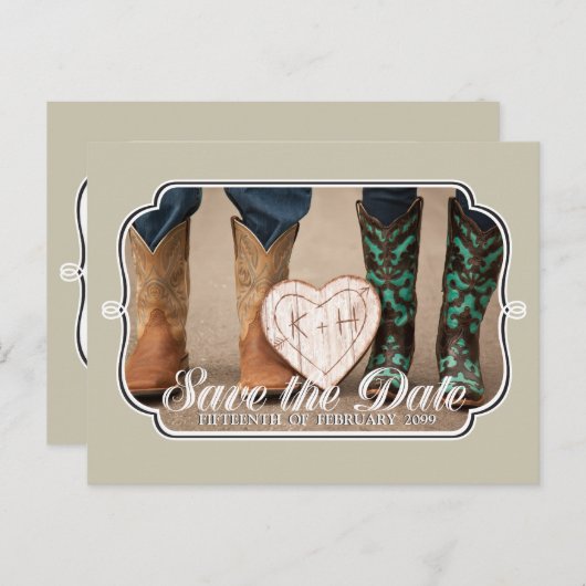 国素朴日付の写真はがきを保存 案内ポストカード (正面/裏面)