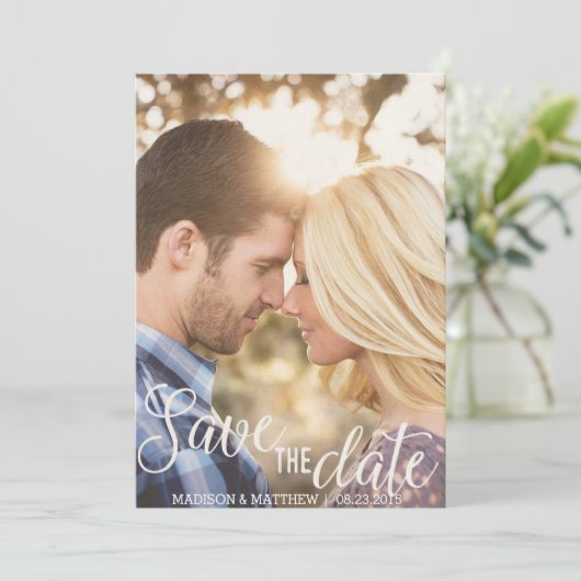 国素朴日付の招待ヴィンテージを保存 セーブザデート (スタンド正面)