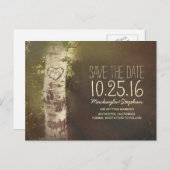 国素朴日付を樺の木ツリーで保存 案内ポストカード (正面/裏面)