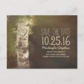 国素朴日付を樺の木ツリーで保存 案内ポストカード (正面)