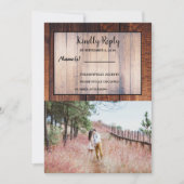 国素朴木エレガント写真結婚のRSV 招待状 (正面)