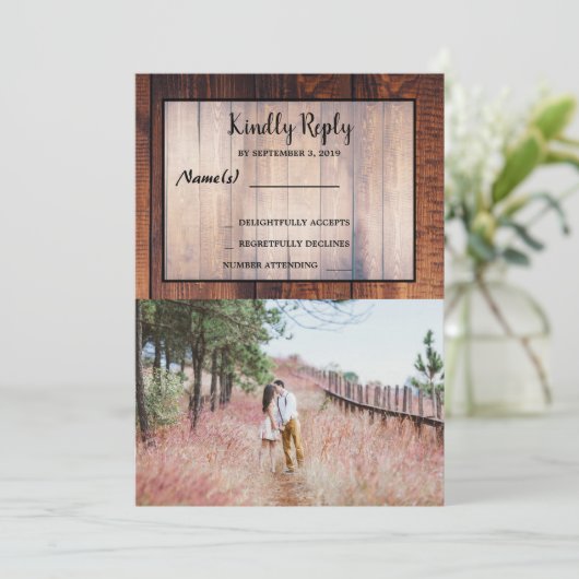 国素朴木エレガント写真結婚のRSV 招待状 (スタンド正面)