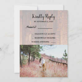 国素朴木エレガント写真結婚のRSV 招待状