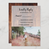 国素朴木エレガント写真結婚のRSV 招待状